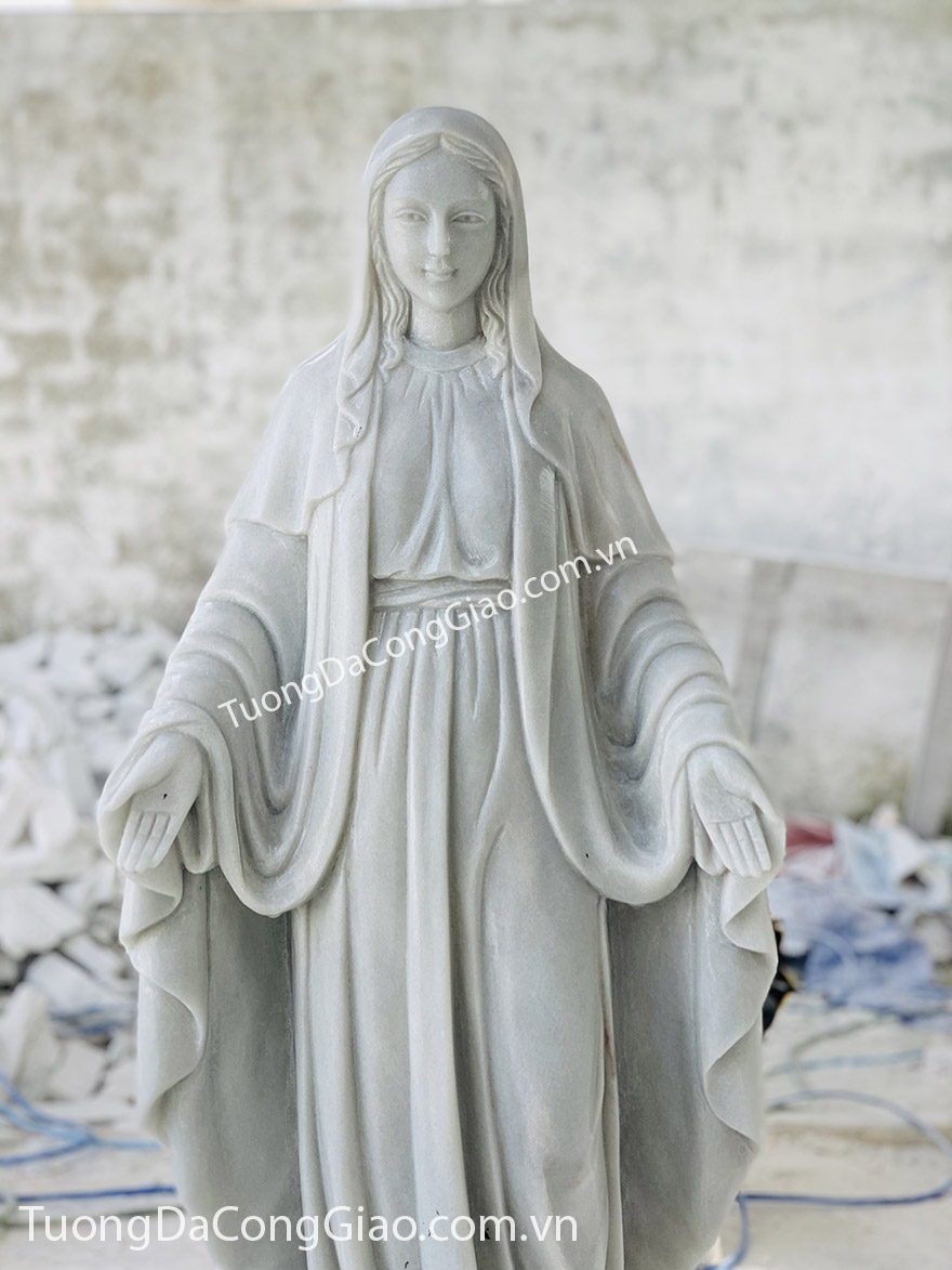 tượng đức mẹ ban ơn bằng đá (80cm)